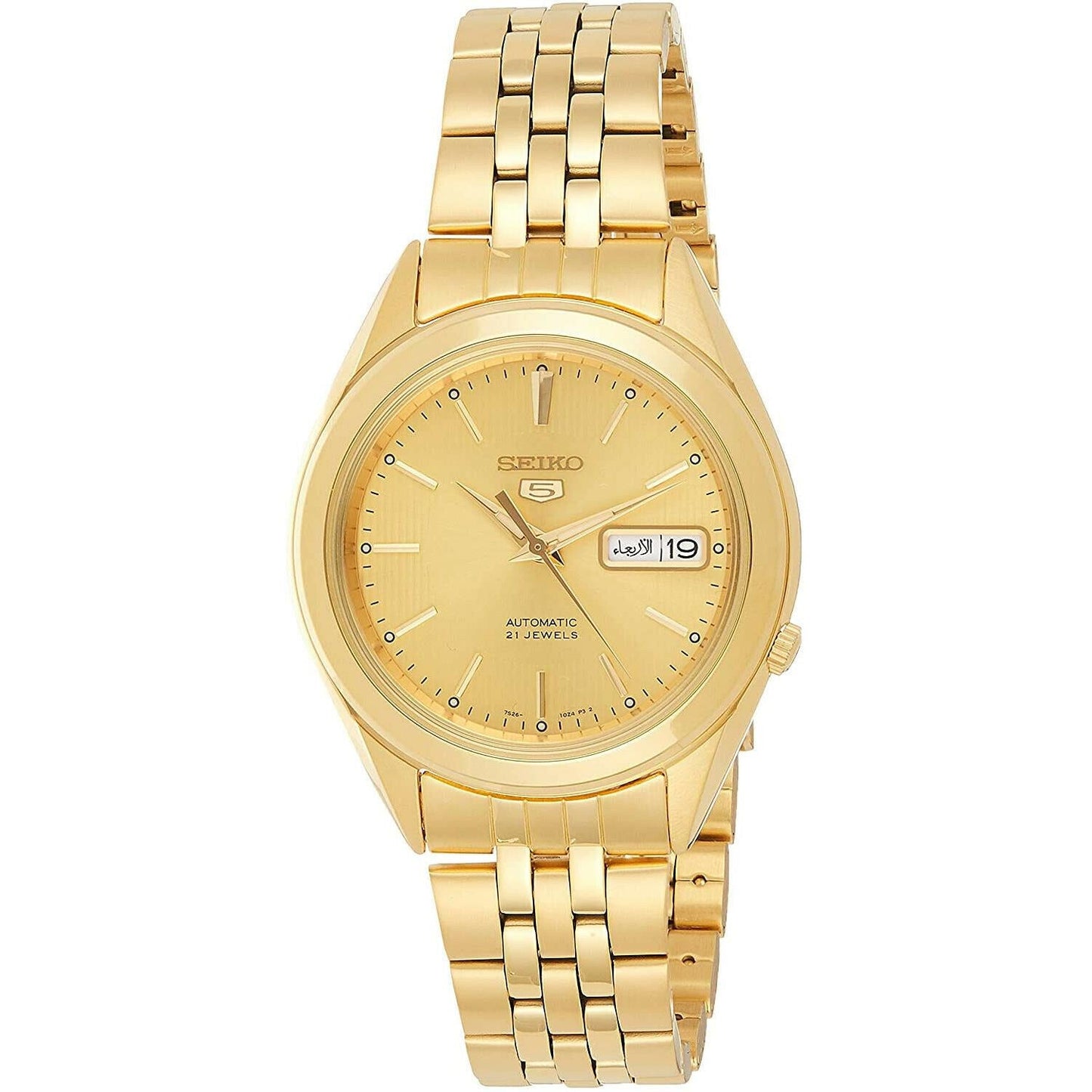 Reloj Seiko 5 para Hombre con Esfera Dorada