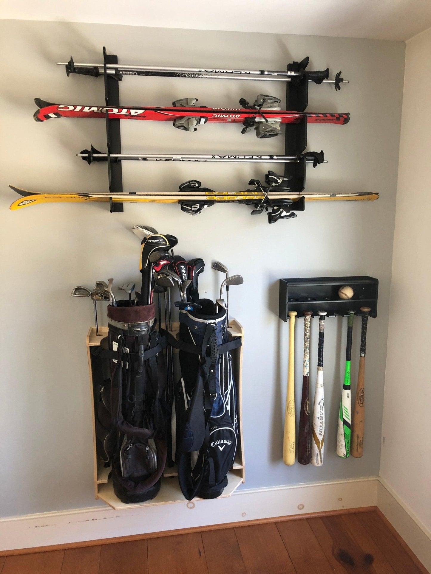 Premium Wall-Mounted Ski Rack for Organized Storage