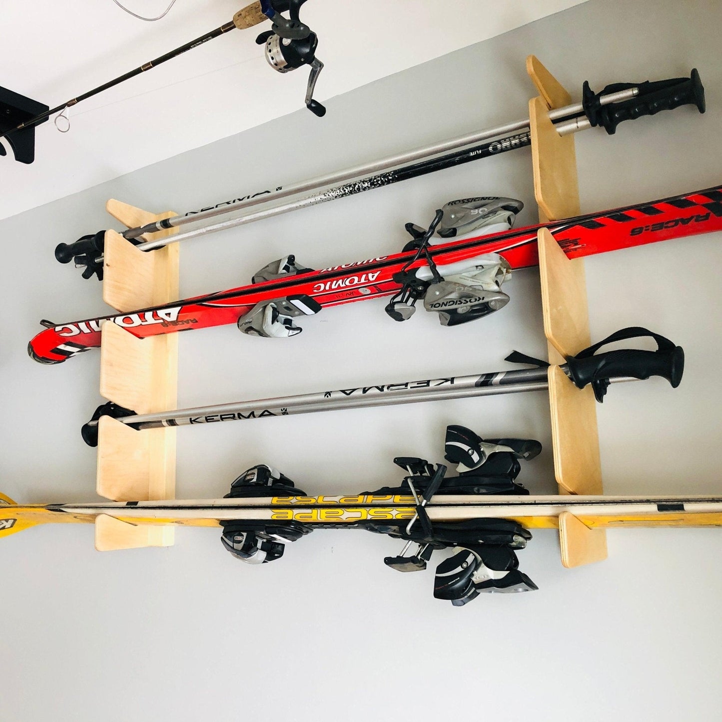 Premium Wall-Mounted Ski Rack for Organized Storage