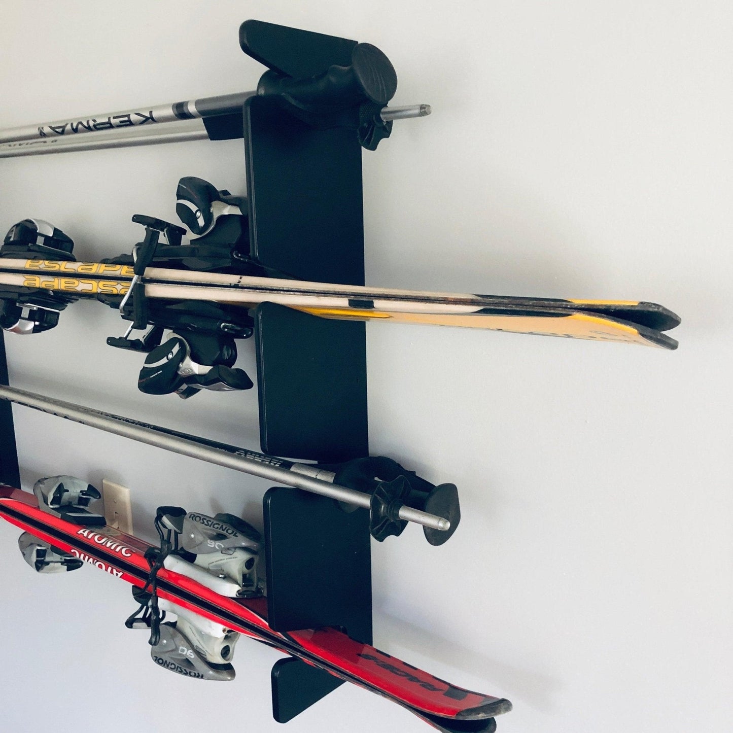 Premium Wall-Mounted Ski Rack for Organized Storage