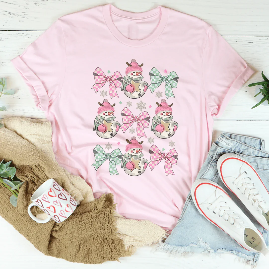 Snowman Coquette Tee