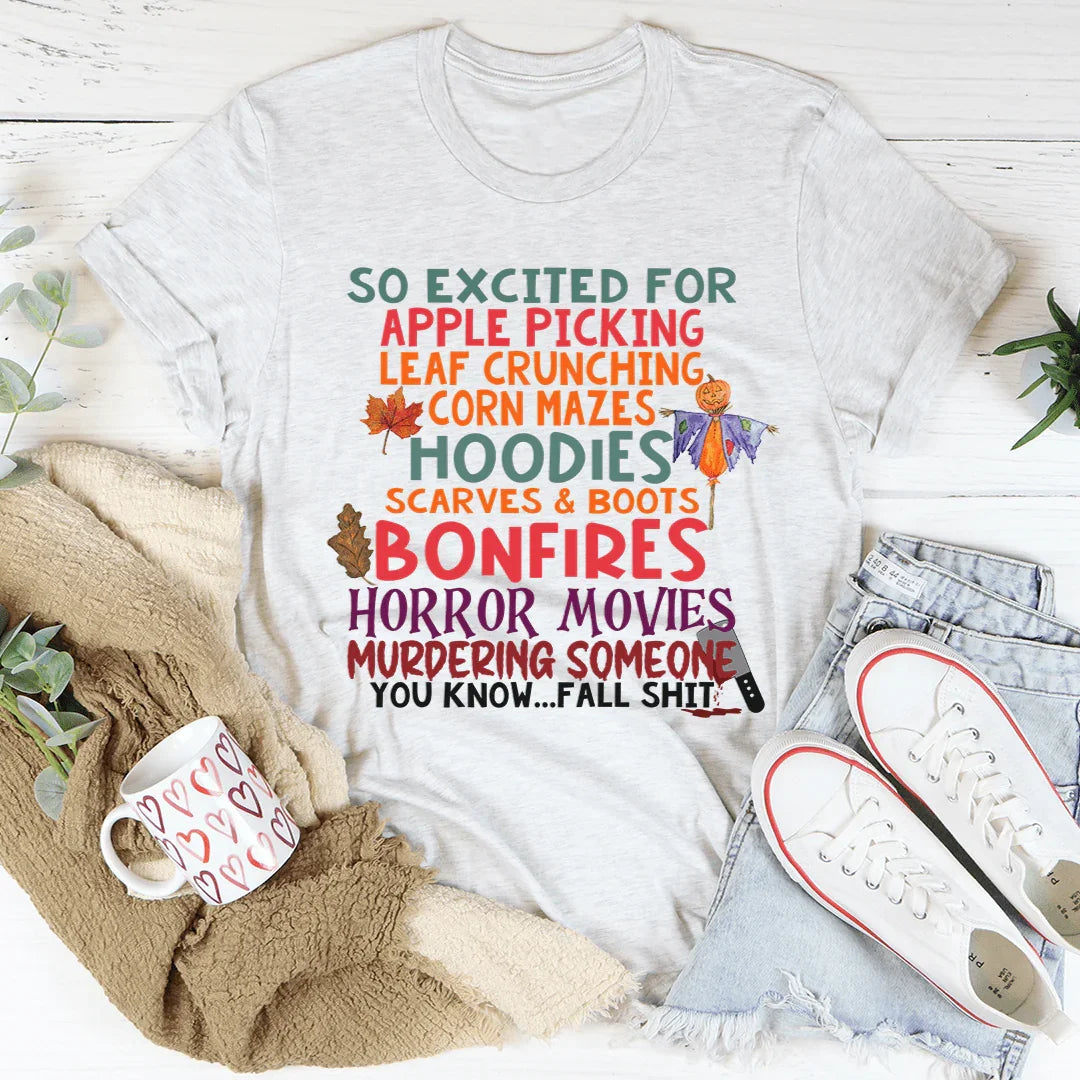 Apple Picking Leaf Crunching Corn Mazes Tee - Korvel
