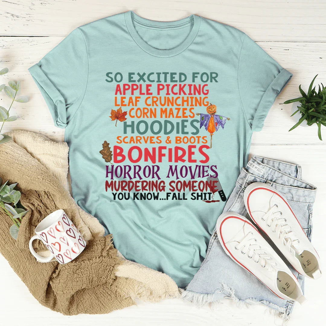 Apple Picking Leaf Crunching Corn Mazes Tee - Korvel