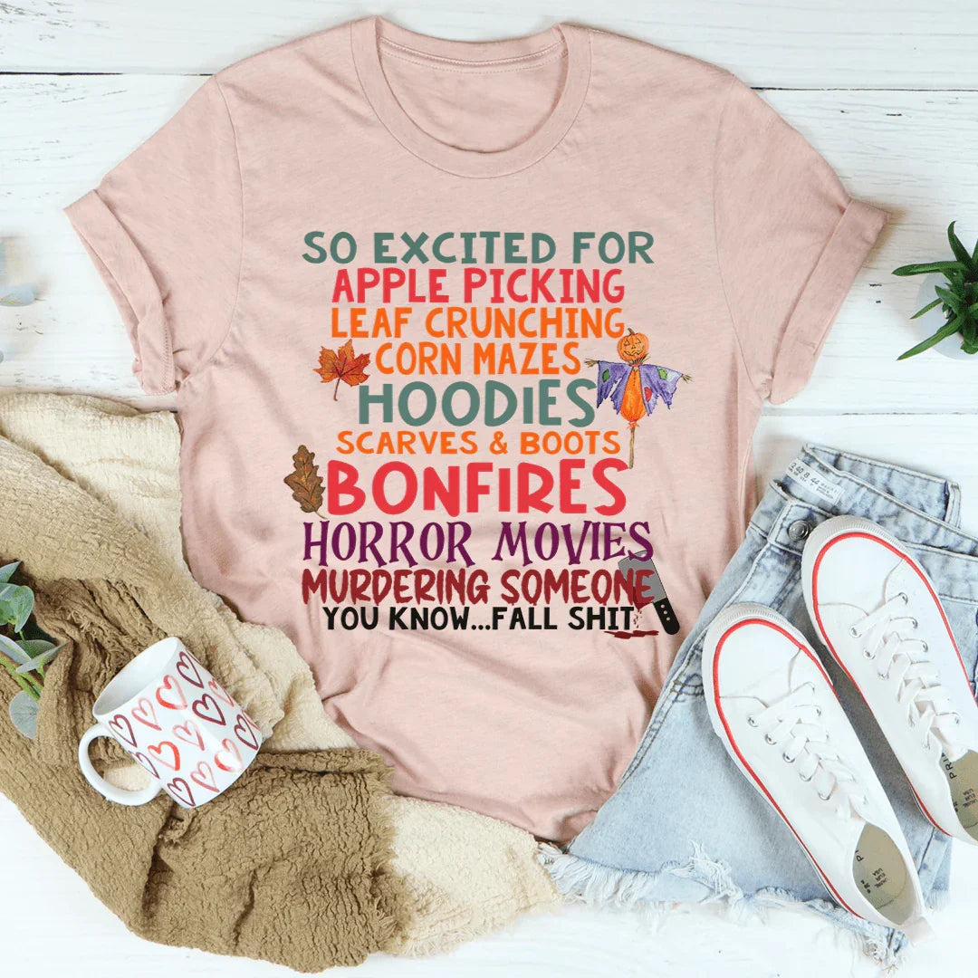 Apple Picking Leaf Crunching Corn Mazes Tee - Korvel