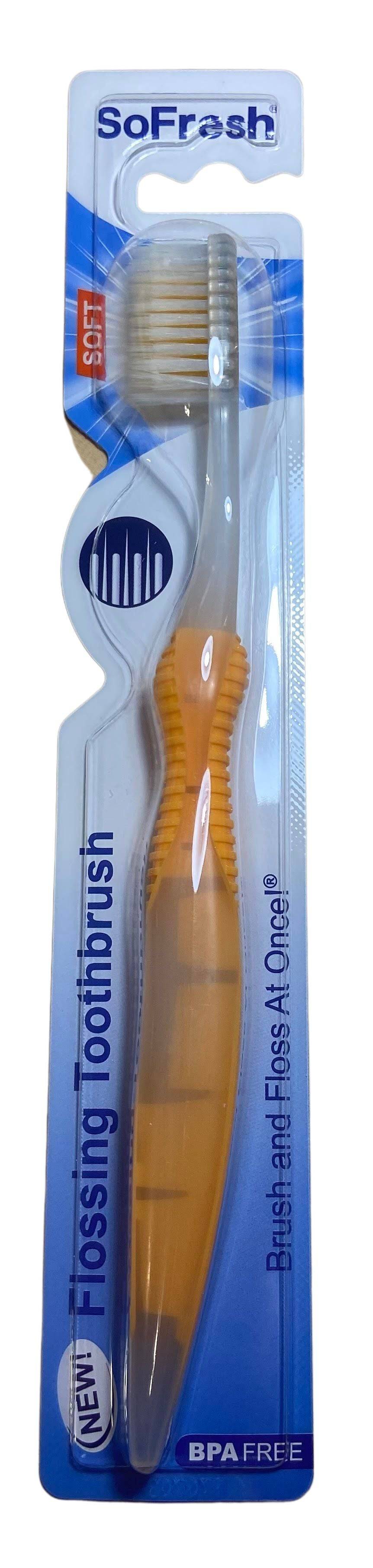 Brosse à dents SoFresh avec fil dentaire