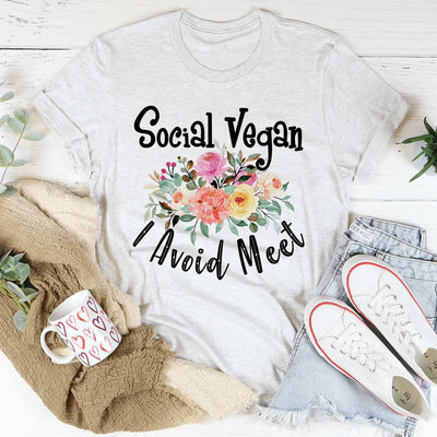 Social Vegan I Avoid Meet Tee - Korvel