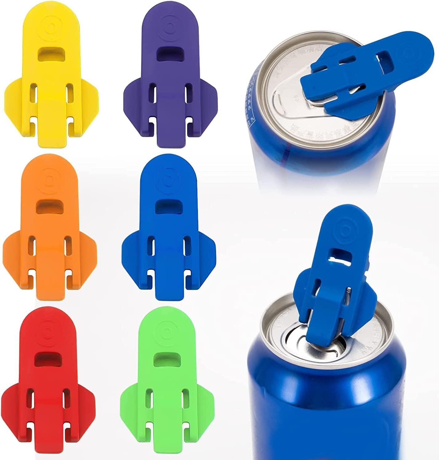 Ensemble de couvercles et ouvre-boîtes de soda assortis (pack de 6)