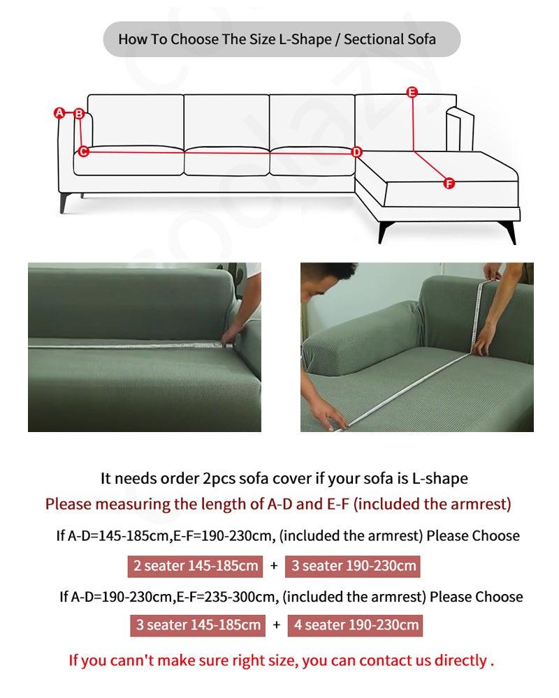 Housse de canapé élastique géométrique premium pour canapés sectionnels