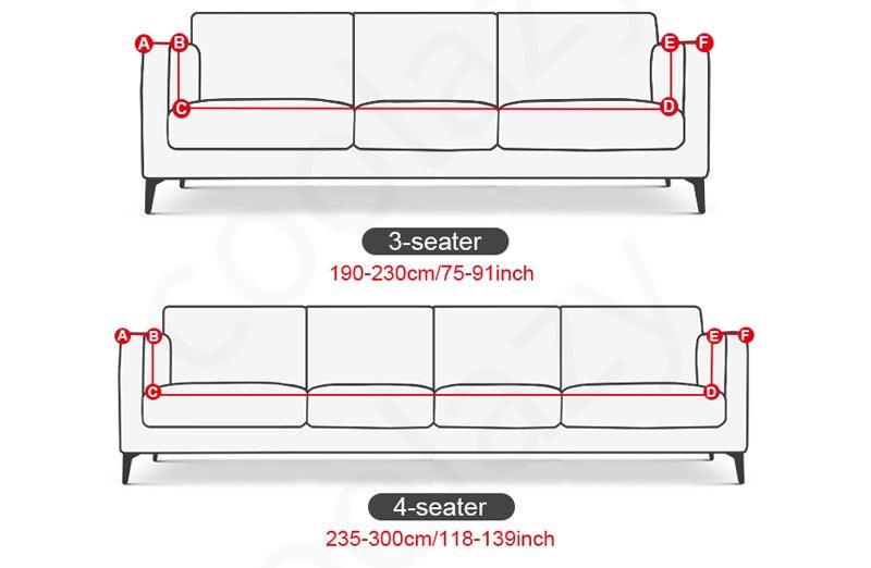 Housse de canapé élastique géométrique premium pour canapés sectionnels