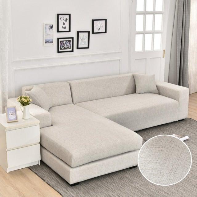Housse de canapé élastique géométrique premium pour canapés sectionnels