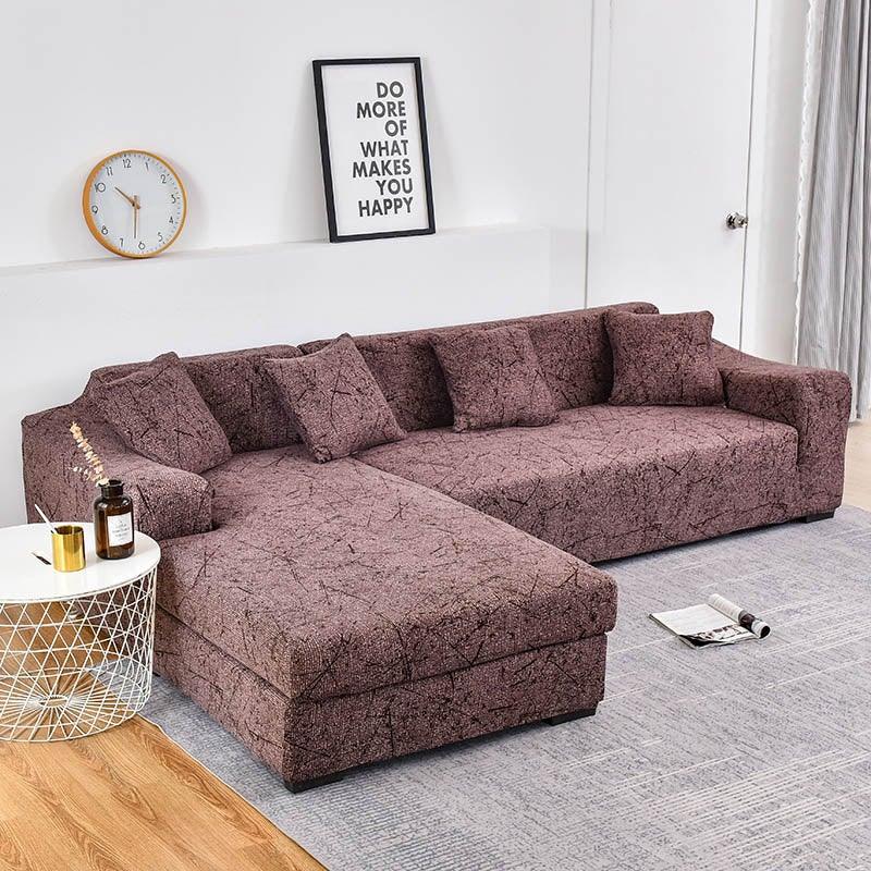 Housse de canapé élastique géométrique premium pour canapés sectionnels