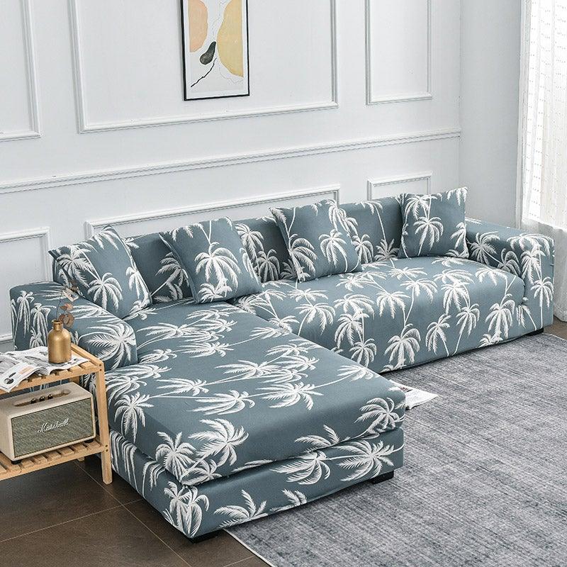 Housse de canapé élastique géométrique premium pour canapés sectionnels