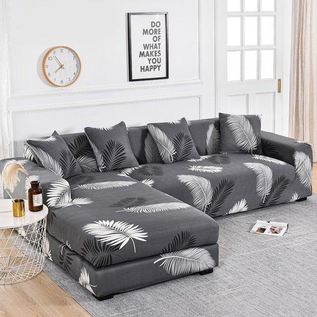Housse de canapé élastique géométrique premium pour canapés sectionnels