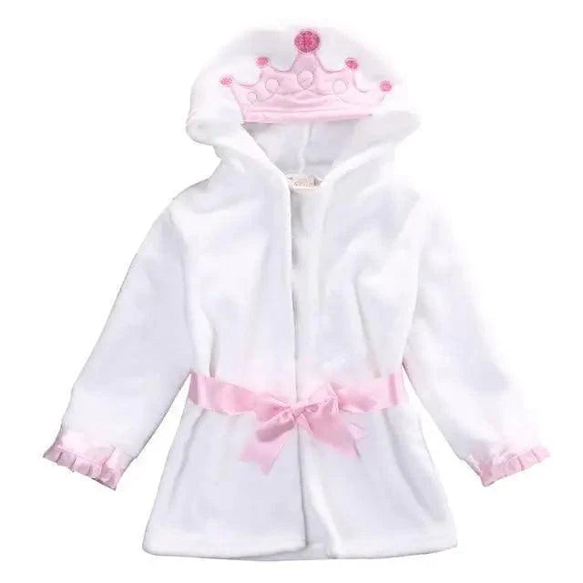 Robe de bain pour bébé avec visage d'animal en cartoon - Douce et confortable