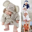 Robe de bain pour bébé avec visage d'animal en cartoon - Douce et confortable