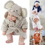 Robe de bain pour bébé avec visage d'animal en cartoon - Douce et confortable