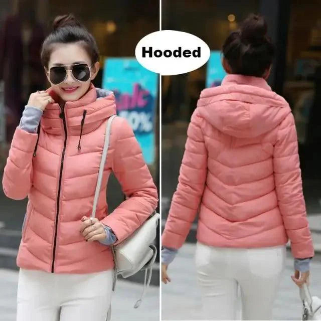 Cozy Women's Winter Jacket - Stylish Hooded Puffer Coat - Korvel