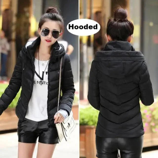 Cozy Women's Winter Jacket - Stylish Hooded Puffer Coat - Korvel