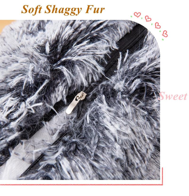 Luxury Faux Fur Plush Cushion Cover for Home Decor