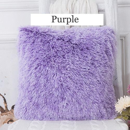 Luxury Faux Fur Plush Cushion Cover for Home Decor