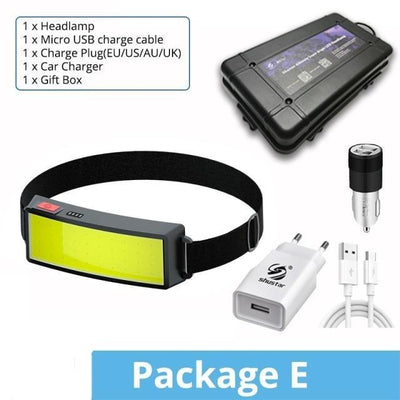 Premium Adjustable LED Headlamp with Rechargeable Battery