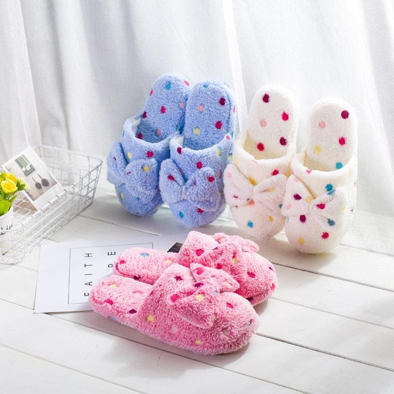 Chaussons en mousse à mémoire de forme en peluche pour femmes - Confort douillet