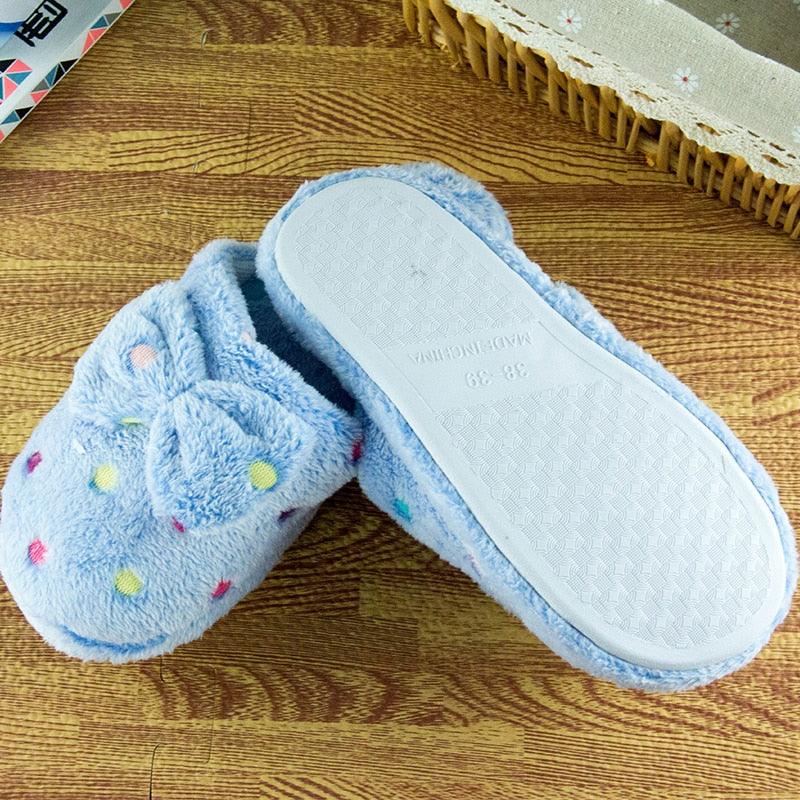 Chaussons en mousse à mémoire de forme en peluche pour femmes - Confort douillet
