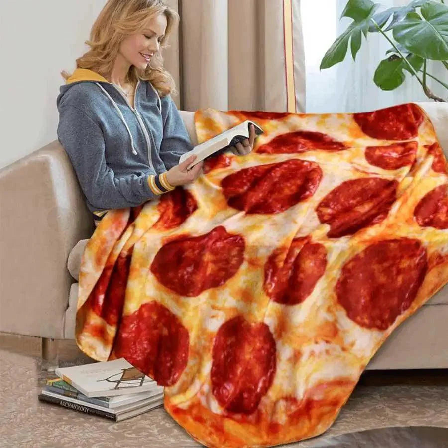 Cozy Pizza-Themed Wearable Blanket - Perfect for Winter Adventures - Korvel