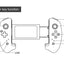 Manette de jeu sans fil Bluetooth durable noire