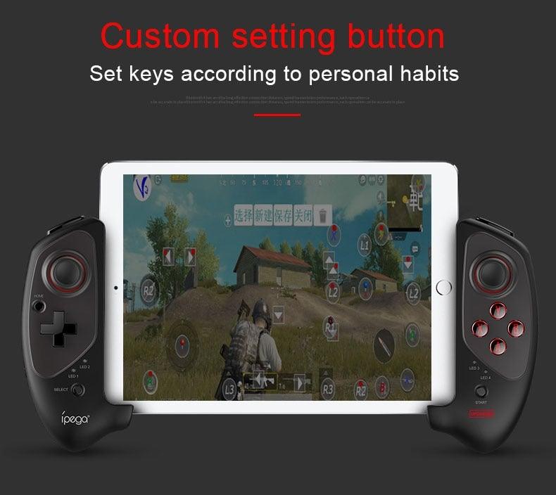 Manette de jeu sans fil Bluetooth durable noire