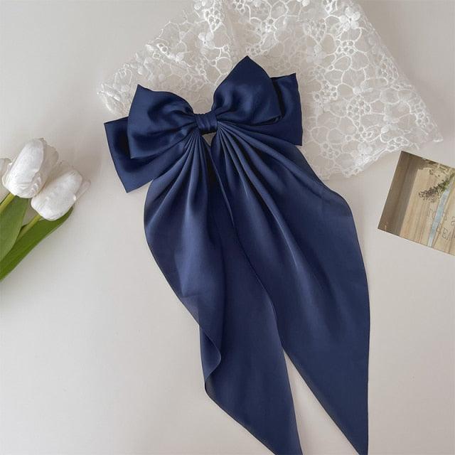Elegant Satin Bow Hairpins for Women and Girls