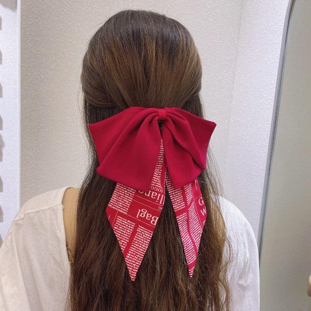 Elegant Satin Bow Hairpins for Women and Girls
