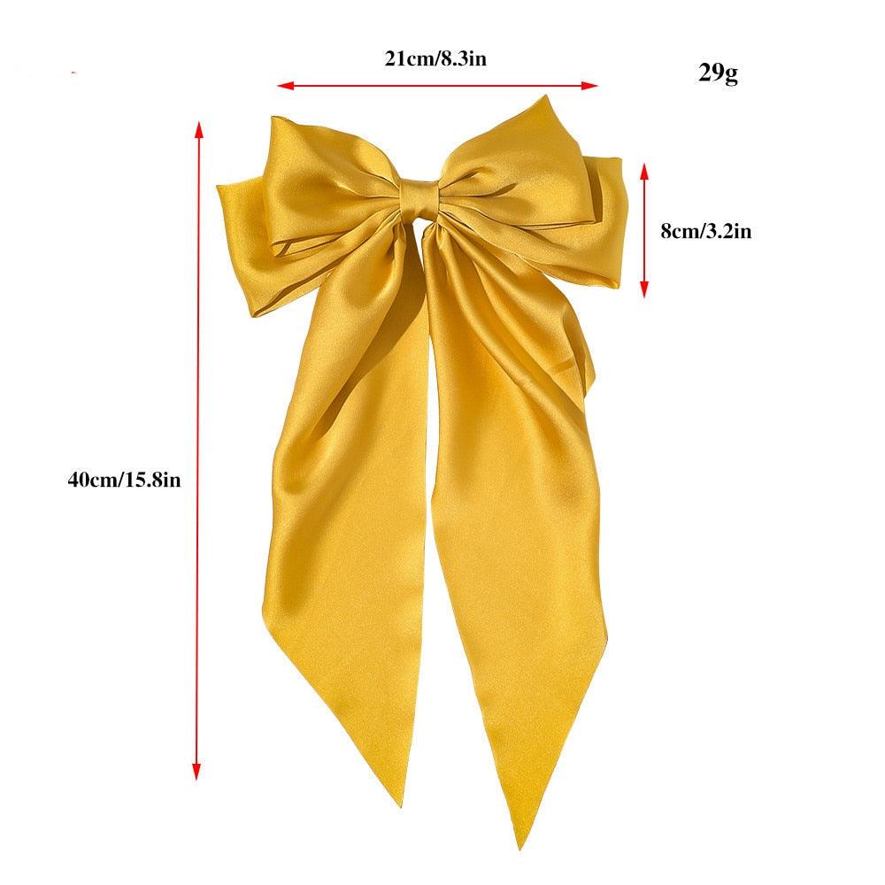 Elegant Satin Bow Hairpins for Women and Girls