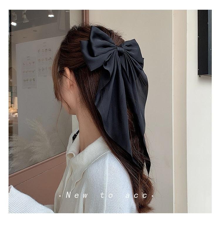 Elegant Satin Bow Hairpins for Women and Girls