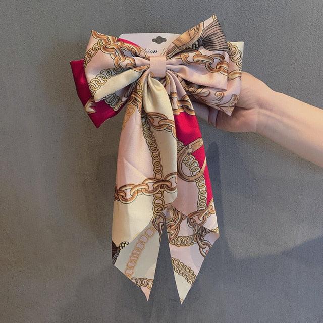 Elegant Satin Bow Hairpins for Women and Girls