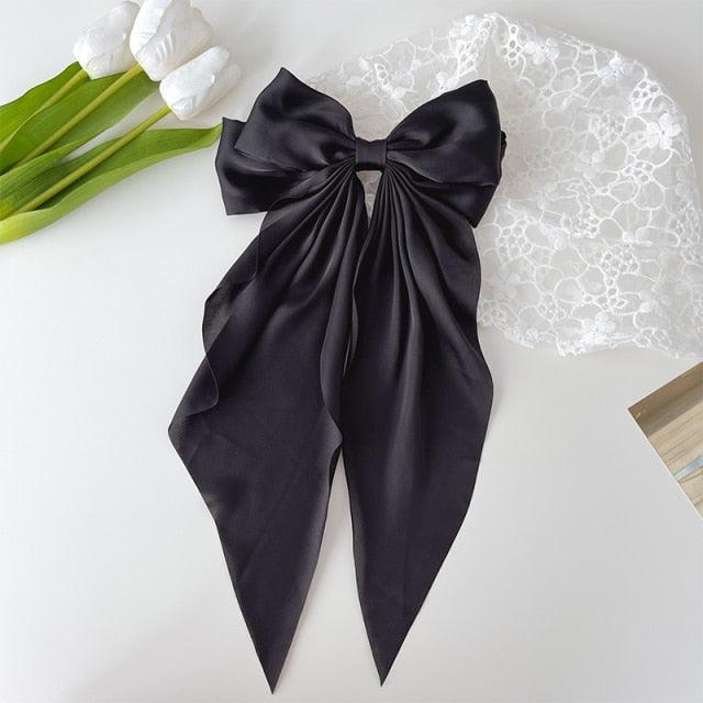 Elegant Satin Bow Hairpins for Women and Girls