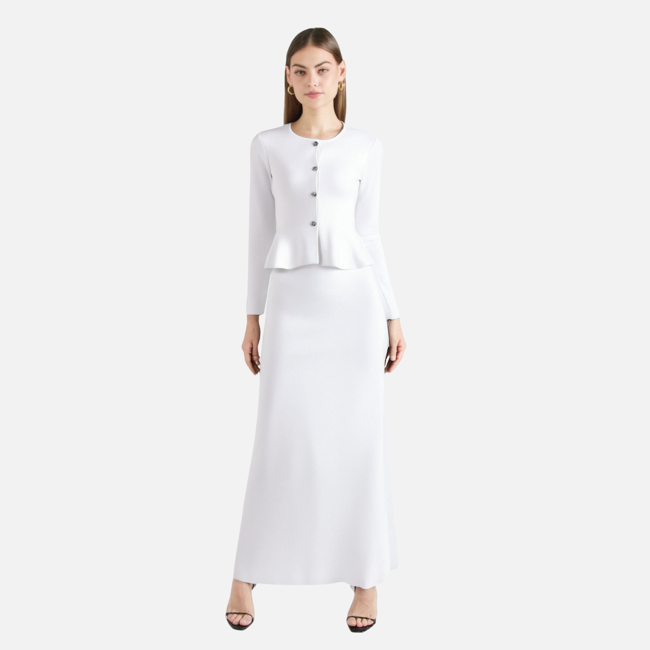 Solid color casual slim fit suit jacket mini skirt - Korvel