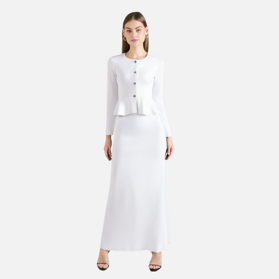 Solid color casual slim fit suit jacket mini skirt - Korvel