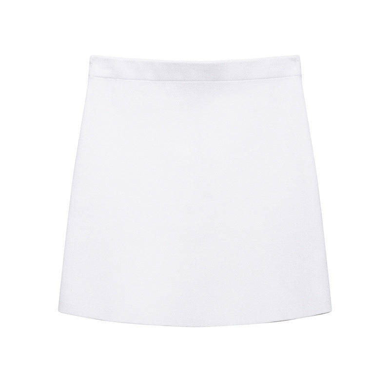 Solid color casual slim fit suit jacket mini skirt - Korvel