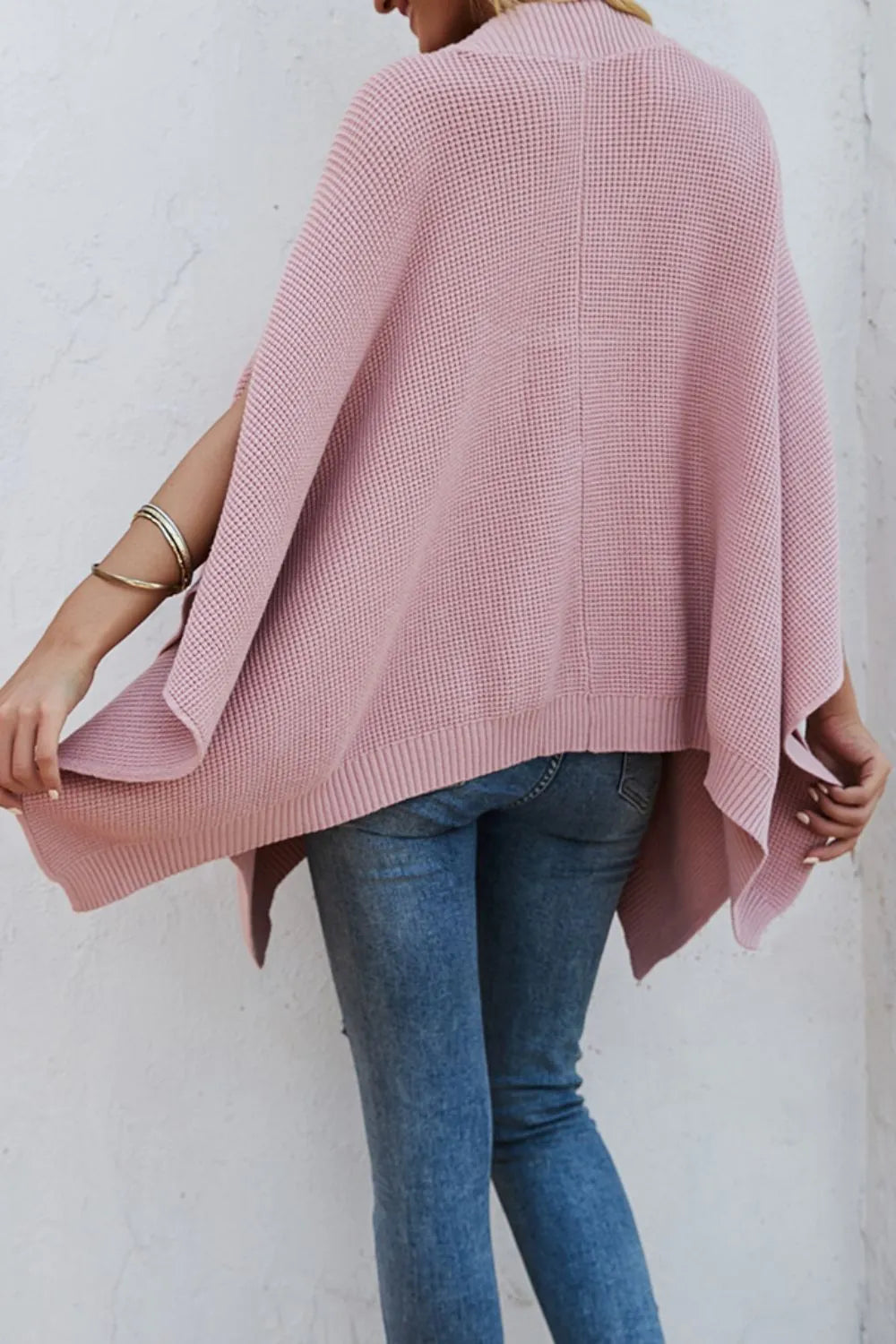 Solid color casual style plus size women's knitted sweater - Korvel