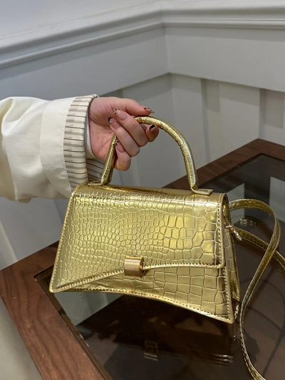 Solid Color PU Leather Handbag - Korvel