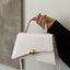 Solid Color PU Leather Handbag - Korvel