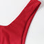 Chic Solid Color High Cut Padded Bikini Set for Women - Korvel