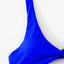Chic Solid Color High Cut Padded Bikini Set for Women - Korvel