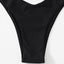 Chic Solid Color High Cut Padded Bikini Set for Women - Korvel