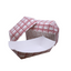 Eco-Friendly Red and White Checkered Disposable Food Trays - 100 pcs