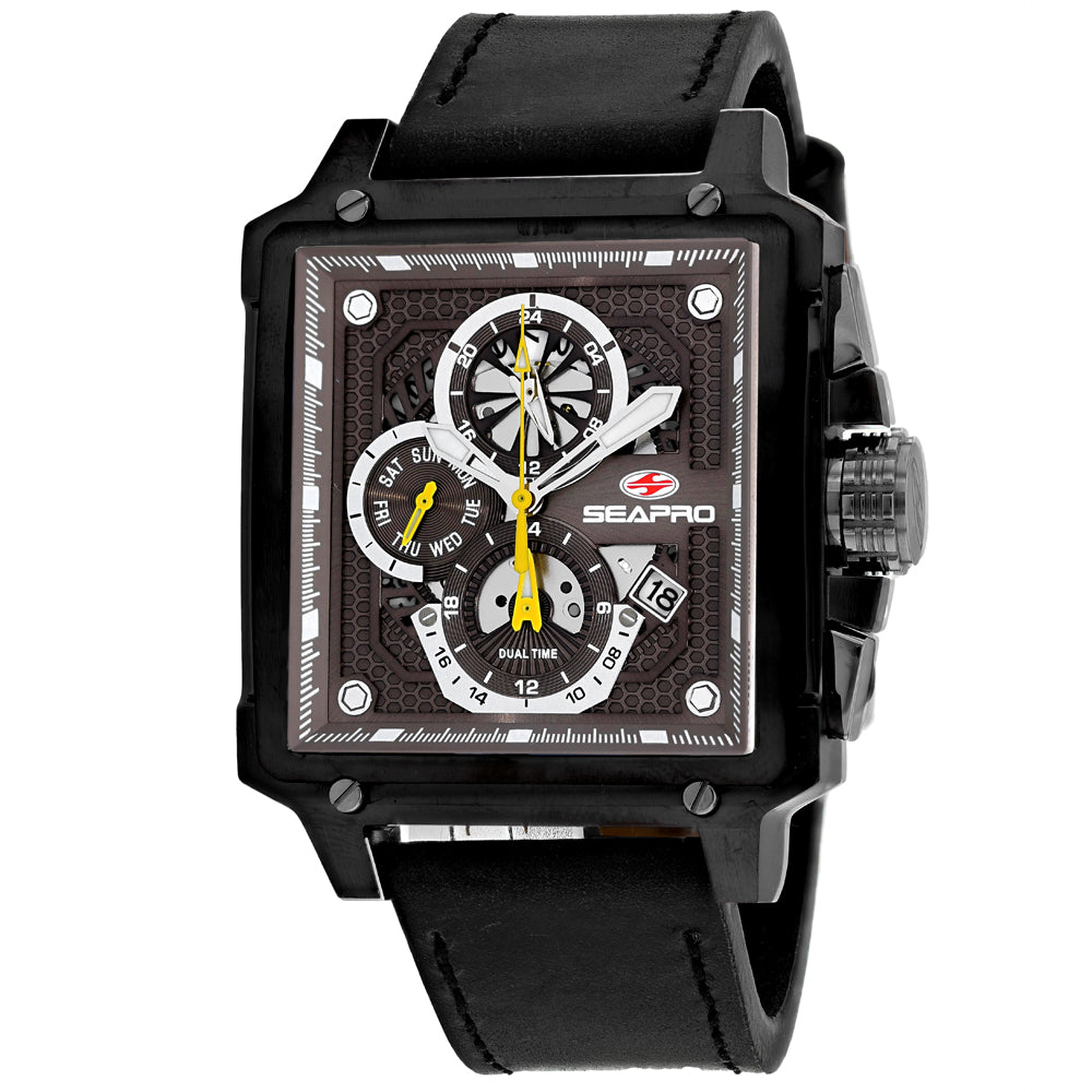 Montre à double chronomètre pour homme Seapro