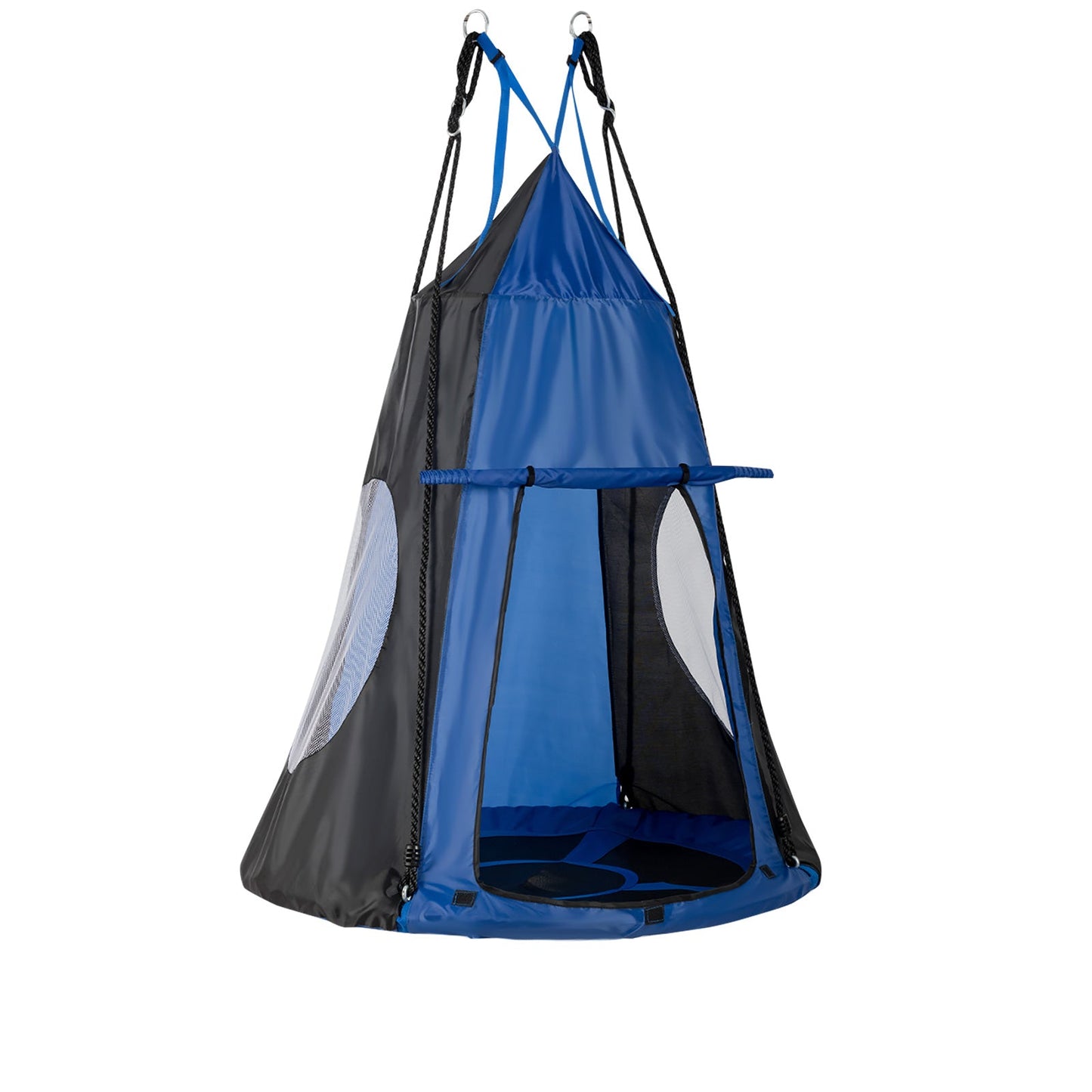 2-in-1 40 Inch Kids Hanging Chair Swing Tent Set - Blue