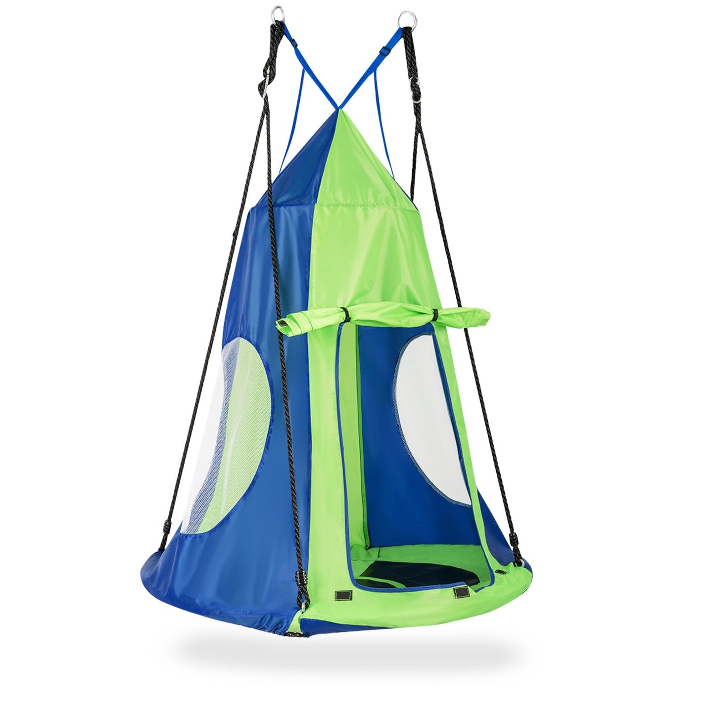 Ensemble de tente de balançoire suspendue 2-en-1 pour enfants - Vert