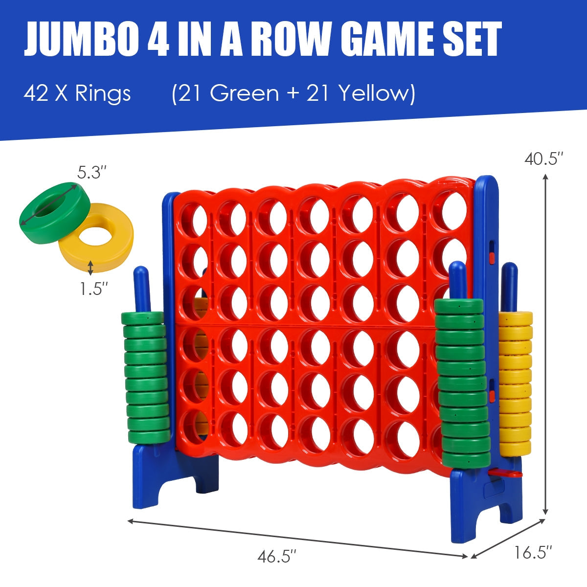 Jumbo 4-to-Score Giant Game Set - Blue
